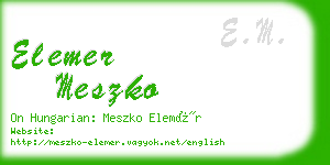 elemer meszko business card